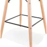 Tabouret de bar design scandinave en tissu PAOLO (gris clair)