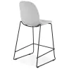 Tabouret de bar chaise de bar mi-hauteur design empilable en tissu DOLY MINI (gris clair)