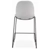 Tabouret de bar chaise de bar mi-hauteur design empilable en tissu DOLY MINI (gris clair)