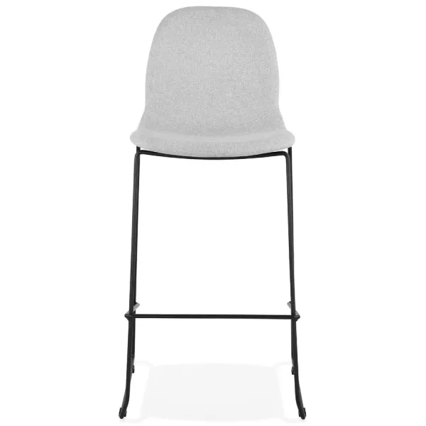 Tabouret de bar chaise de bar design empilable en tissu DOLY (gris clair)