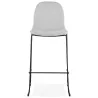 Tabouret de bar chaise de bar design empilable en tissu DOLY (gris clair)