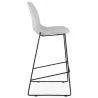 Tabouret de bar chaise de bar design empilable en tissu DOLY (gris clair)