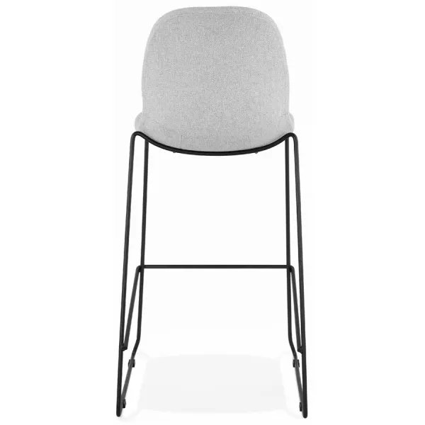 Tabouret de bar chaise de bar design empilable en tissu DOLY (gris clair)