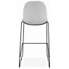 Tabouret de bar chaise de bar design empilable en tissu DOLY (gris clair)