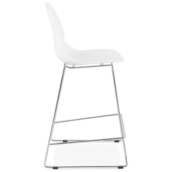 Tabouret de bar chaise de bar mi-hauteur design empilable JULIETTE MINI (blanc)