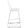 Tabouret de bar chaise de bar mi-hauteur design empilable JULIETTE MINI (blanc)