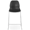 Tabouret de bar chaise de bar mi-hauteur design empilable JULIETTE MINI (noir)