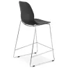 Tabouret de bar chaise de bar mi-hauteur design empilable JULIETTE MINI (noir)