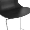 Tabouret de bar chaise de bar mi-hauteur design empilable JULIETTE MINI (noir)