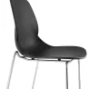 Tabouret de bar chaise de bar mi-hauteur design empilable JULIETTE MINI (noir)