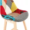 Tabouret de bar mi-hauteur bohème patchwork en tissu MAGIC MINI (multicolore)