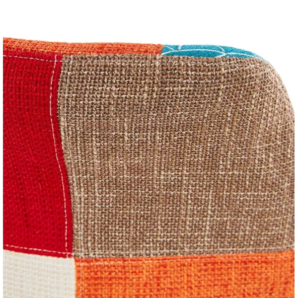 Tabouret de bar mi-hauteur bohème patchwork en tissu MAGIC MINI (multicolore)