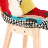 Tabouret de bar mi-hauteur bohème patchwork en tissu MAGIC MINI (multicolore)