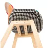 Tabouret de bar chaise de bar bohème patchwork en tissu MAGIC (multicolore)