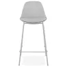 Tabouret de bar mi-hauteur vintage pieds gris clair OCEANE MINI (gris clair)