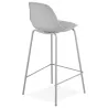 Tabouret de bar mi-hauteur vintage pieds gris clair OCEANE MINI (gris clair)