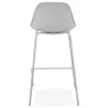 Tabouret de bar mi-hauteur vintage pieds gris clair OCEANE MINI (gris clair)