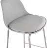 Tabouret de bar mi-hauteur vintage pieds gris clair OCEANE MINI (gris clair)