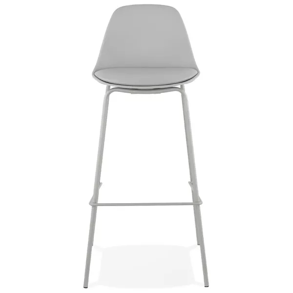 Tabouret de bar chaise de bar industriel pieds gris clair OCEANE (gris clair)