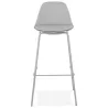 Tabouret de bar chaise de bar industriel pieds gris clair OCEANE (gris clair)