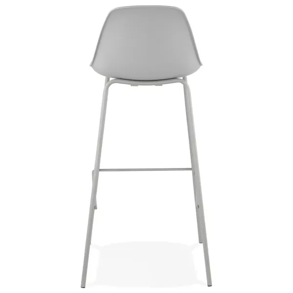 Tabouret de bar chaise de bar industriel pieds gris clair OCEANE (gris clair)