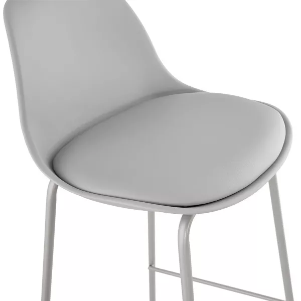 Tabouret de bar chaise de bar industriel pieds gris clair OCEANE (gris clair)