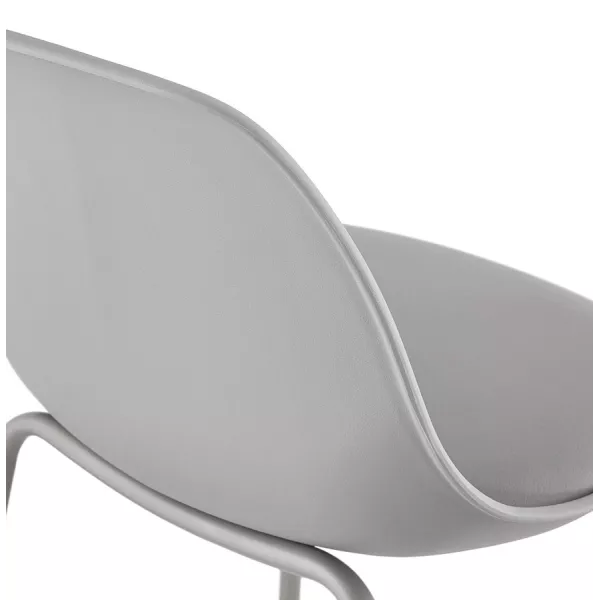 Tabouret de bar chaise de bar industriel pieds gris clair OCEANE (gris clair)