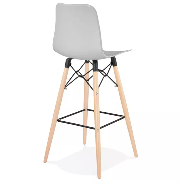 FAIRY Scandinavian design bar stool (light grey) to associate with Bar Stool Padded Bar Chair For Optimal Comfort