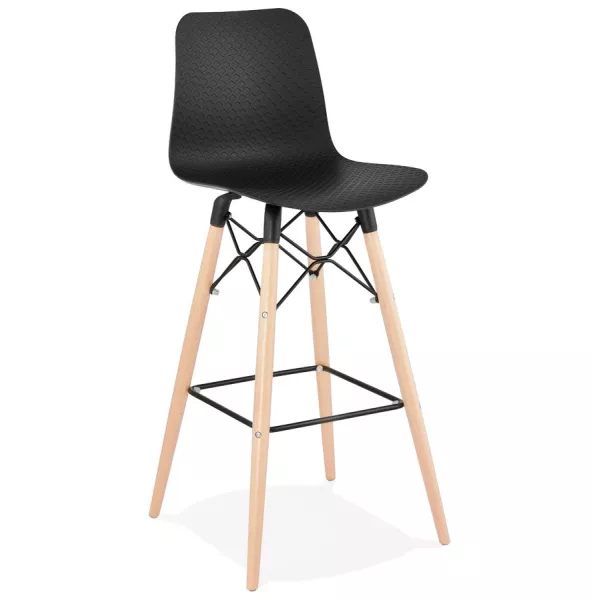 Tabouret de bar design scandinave FAIRY (noir)