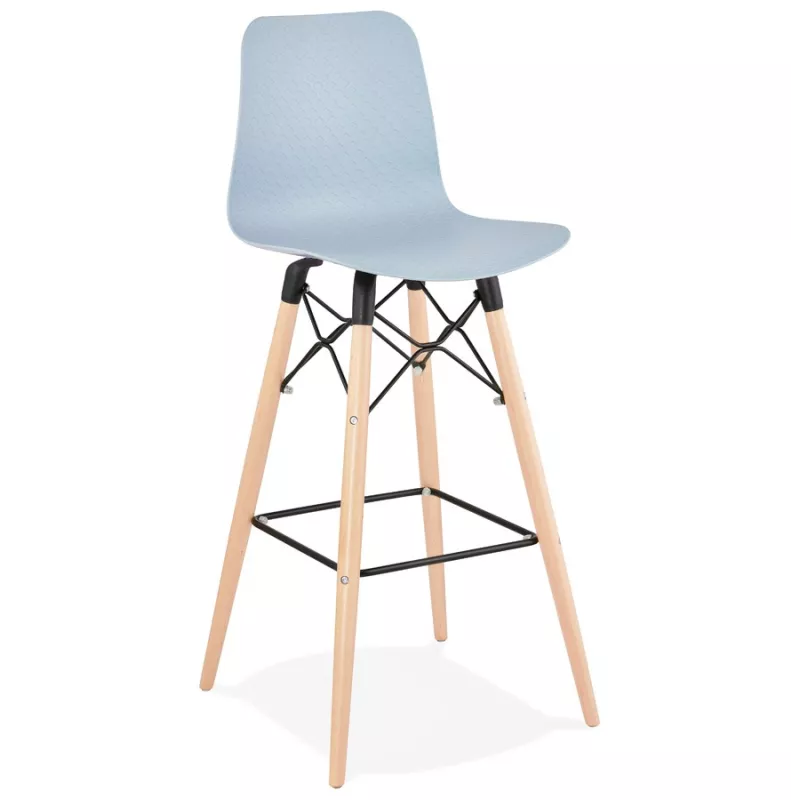 Tabouret de bar design scandinave FAIRY (bleu clair)