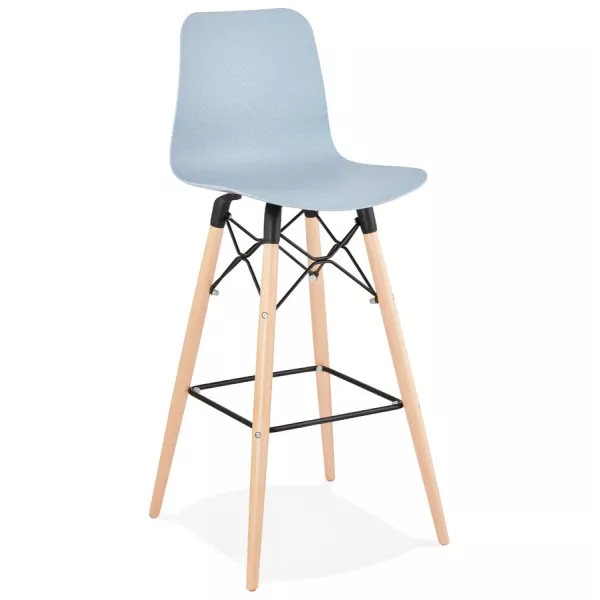 Tabouret de bar design scandinave FAIRY (bleu clair)