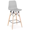 Tabouret de bar mi-hauteur scandinave FAIRY MINI (gris clair)