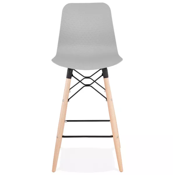 Tabouret de bar mi-hauteur scandinave FAIRY MINI (gris clair)