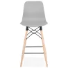 Tabouret de bar mi-hauteur scandinave FAIRY MINI (gris clair)