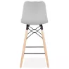 Tabouret de bar mi-hauteur scandinave FAIRY MINI (gris clair)