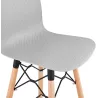 Tabouret de bar mi-hauteur scandinave FAIRY MINI (gris clair)