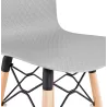 Tabouret de bar mi-hauteur scandinave FAIRY MINI (gris clair)