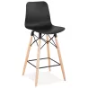 Tabouret de bar mi-hauteur scandinave FAIRY MINI (noir)