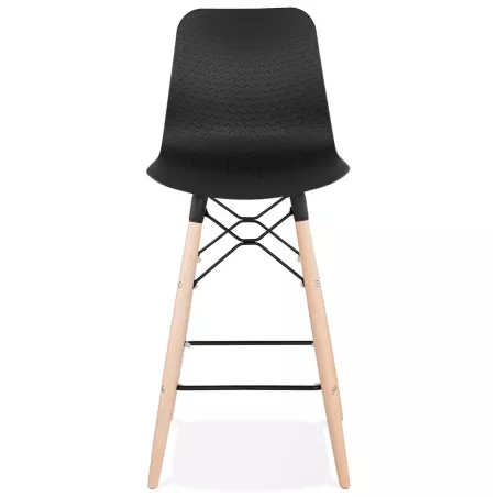 Tabouret de bar mi-hauteur scandinave FAIRY MINI (noir)