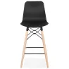 Tabouret de bar mi-hauteur scandinave FAIRY MINI (noir)