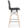 Tabouret de bar mi-hauteur scandinave FAIRY MINI (noir)