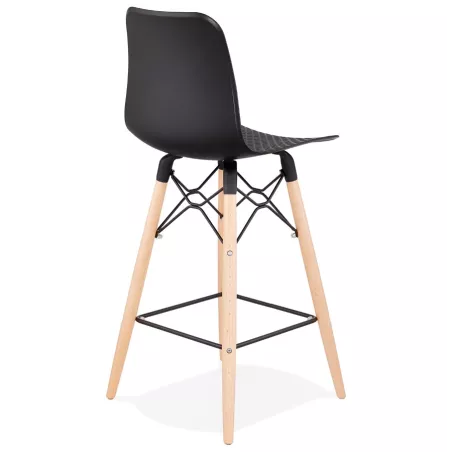 Tabouret de bar mi-hauteur scandinave FAIRY MINI (noir)