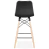 Tabouret de bar mi-hauteur scandinave FAIRY MINI (noir)