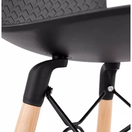 Tabouret de bar mi-hauteur scandinave FAIRY MINI (noir)