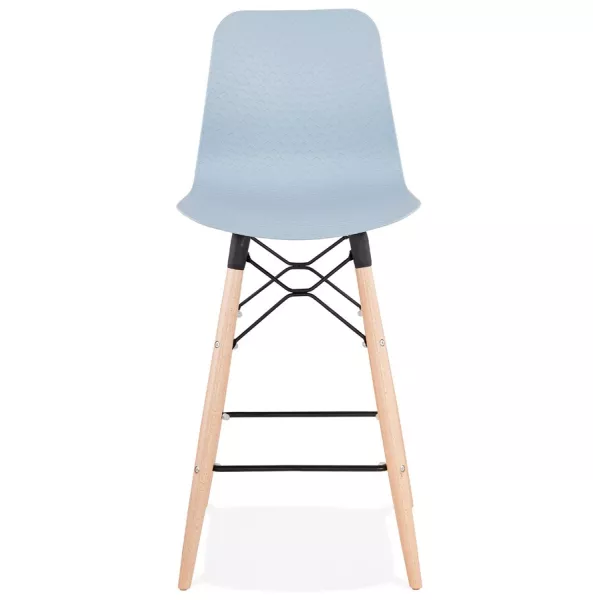 Tabouret de bar mi-hauteur scandinave FAIRY MINI (bleu clair)