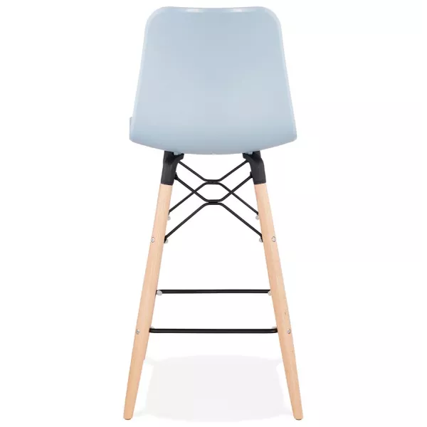 Tabouret de bar mi-hauteur scandinave FAIRY MINI (bleu clair)