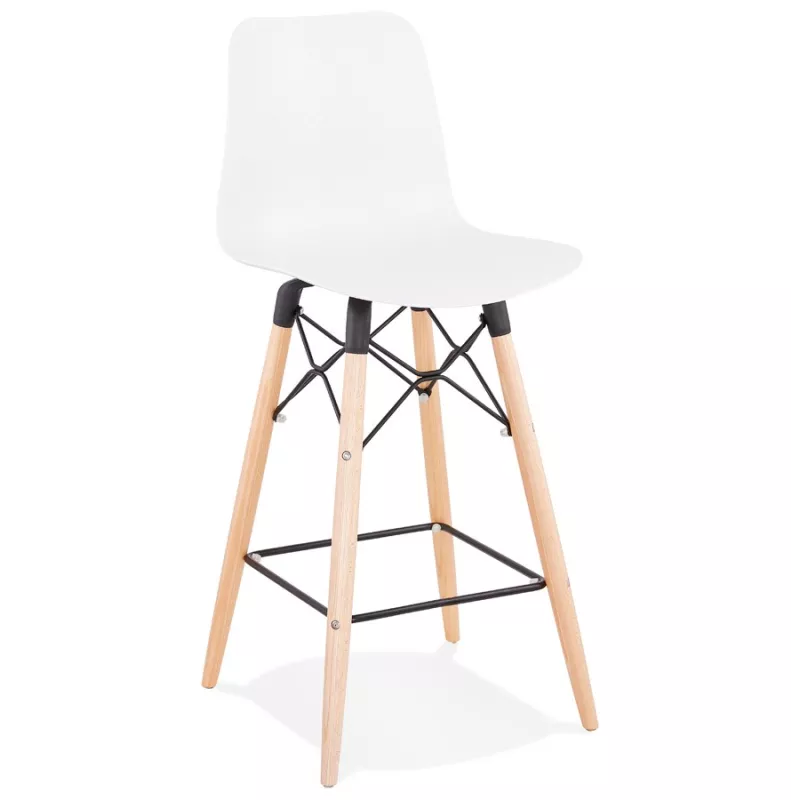 Tabouret de bar mi-hauteur scandinave FAIRY MINI (rose)