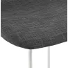 Tabouret de bar mi-hauteur en tissu pieds métal blanc CUTIE MINI (gris anthracite)