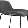 Tabouret de bar mi-hauteur industriel en tissu pieds métal noir CUTIE MINI (gris anthracite)