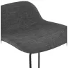 Tabouret de bar chaise de bar industriel en tissu pieds métal noir CUTIE (gris anthracite)